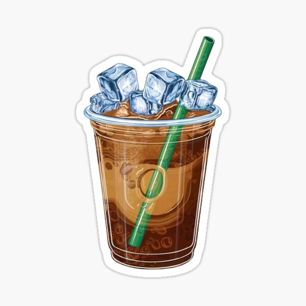 Item preview, Iced Coffee Doodle designed and sold by KubsonGenius.