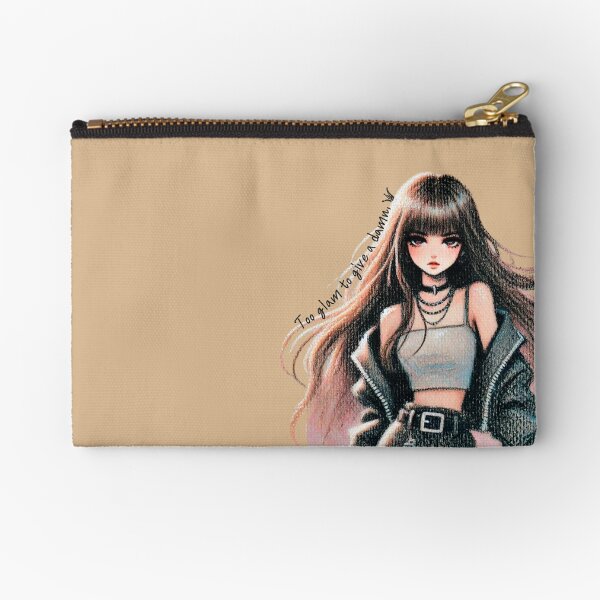 Item preview, Aesthetic cool girl statement. "Too glam to give a damn." designed and sold by arts-me.