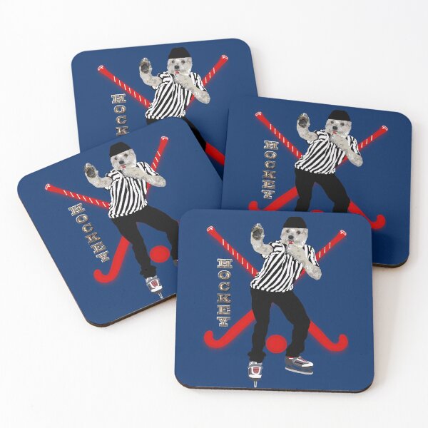 Item preview, White dog hockey referee designed and sold by Astralia.