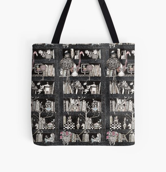 Alice bookshelf All Over Print Tote Bag