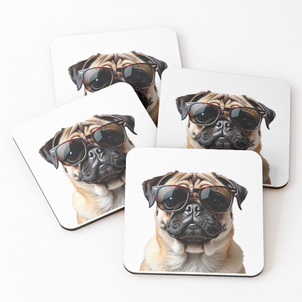 Item preview, Funny cool Pug wearing sunglasses designed and sold by LazyOwlStore.