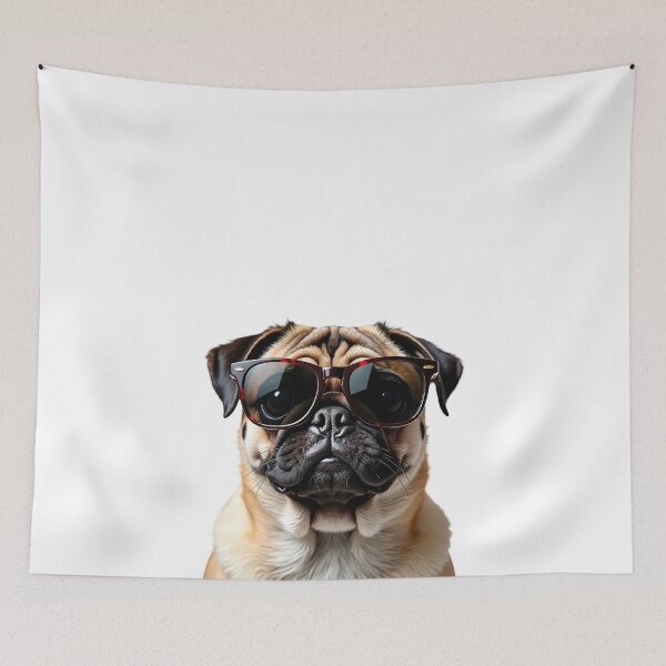 Item preview, Funny cool Pug wearing sunglasses designed and sold by LazyOwlStore.