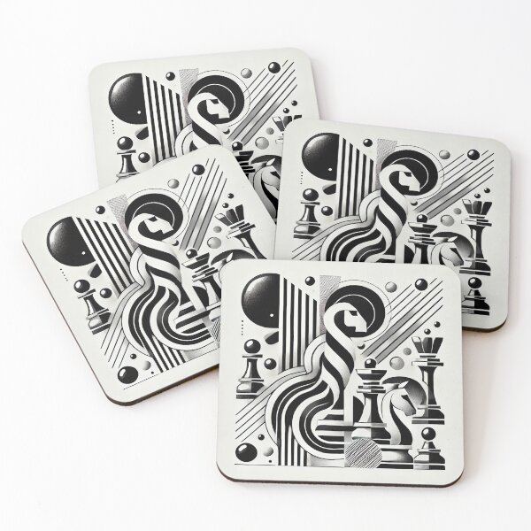 Item preview, Chess Black and White designed and sold by ChicClicker.