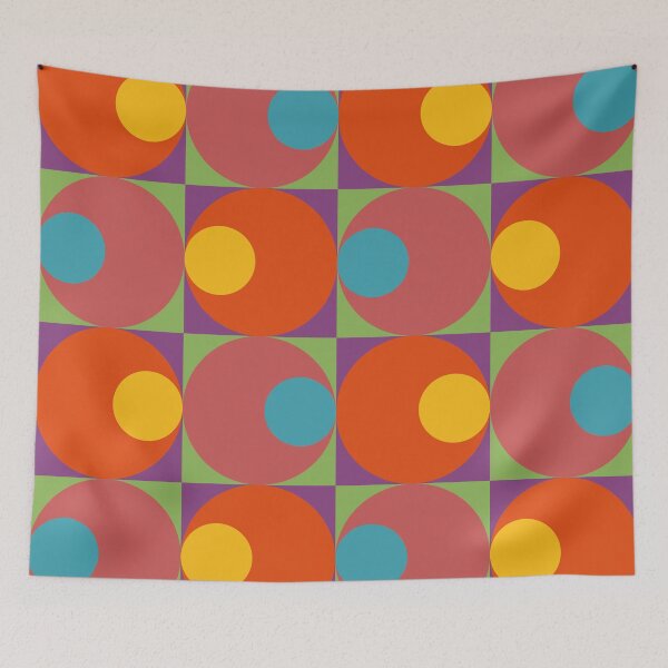 Item preview, retro seventies style abstract pattern designed and sold by pauloneill-art.