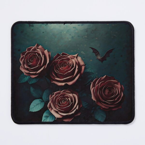 Item preview, Bats with darkred roses designed and sold by BatsAndRats.