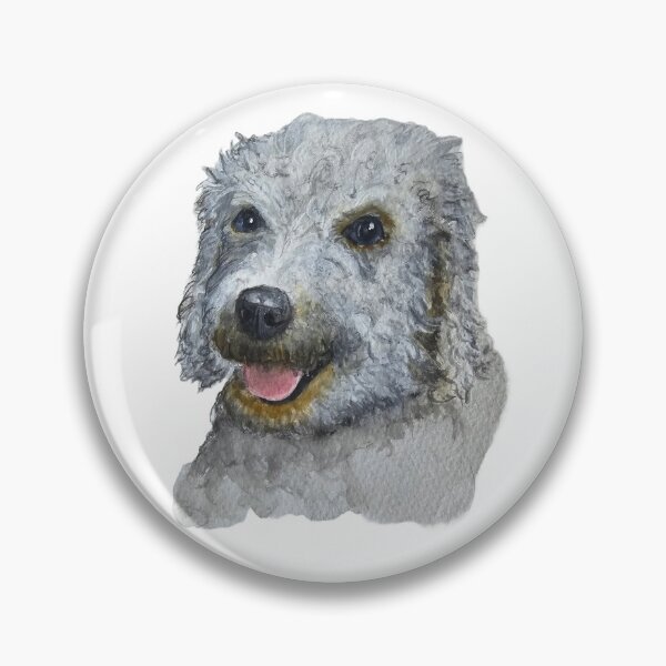 Item preview, Snowy,  hand painted watercolour labrador poodles labradoodle puppy dog designed and sold by Dbostockart.