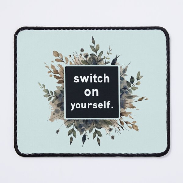 Item preview, Switch On Yourself Leaves Bouquet Earth Tone Quote designed and sold by Nanthanon.