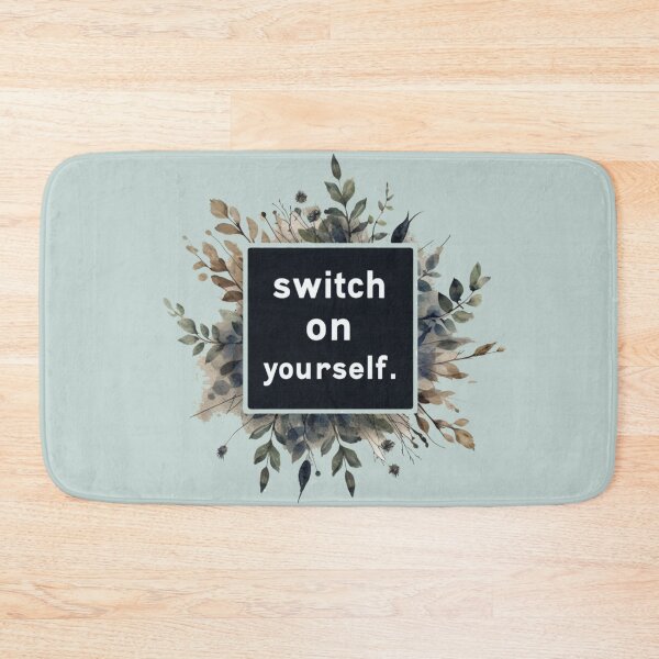Item preview, Switch On Yourself  Leaves Bouquet Earth Tone Quote designed and sold by Nanthanon.