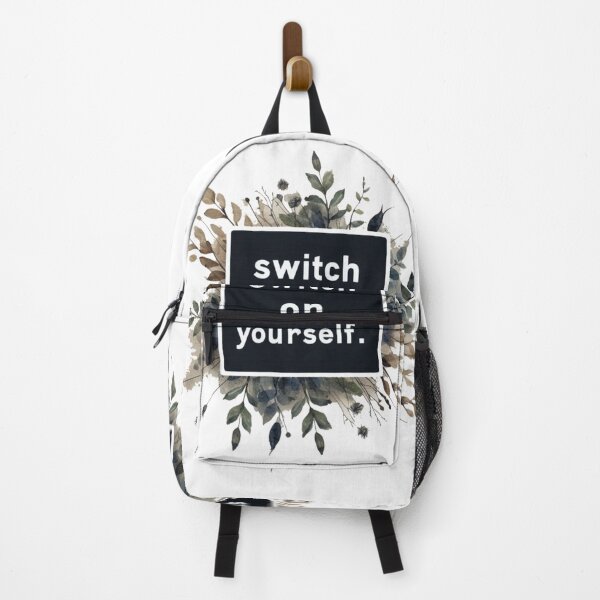 Item preview, Switch On Yourself Leaves Bouquet Earth Tone Quote designed and sold by Nanthanon.