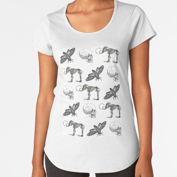 Moth & Skull Premium Scoop T-Shirt