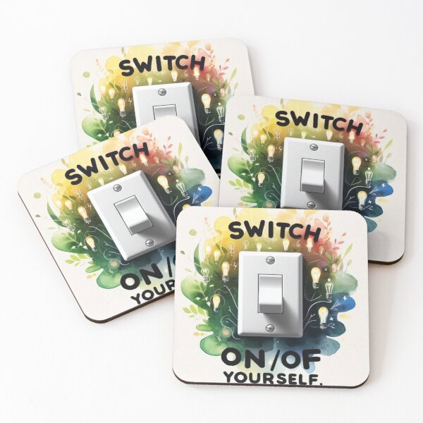 Item preview, Switch On Yourself Colorful Switch Quote designed and sold by Nanthanon.