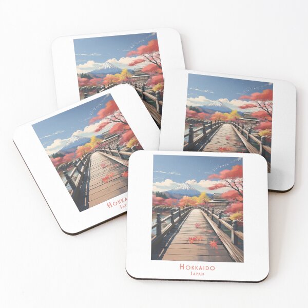 Item preview, Retro Hokkaido autumn view – Japanese travel poster in vintage style designed and sold by pod24.