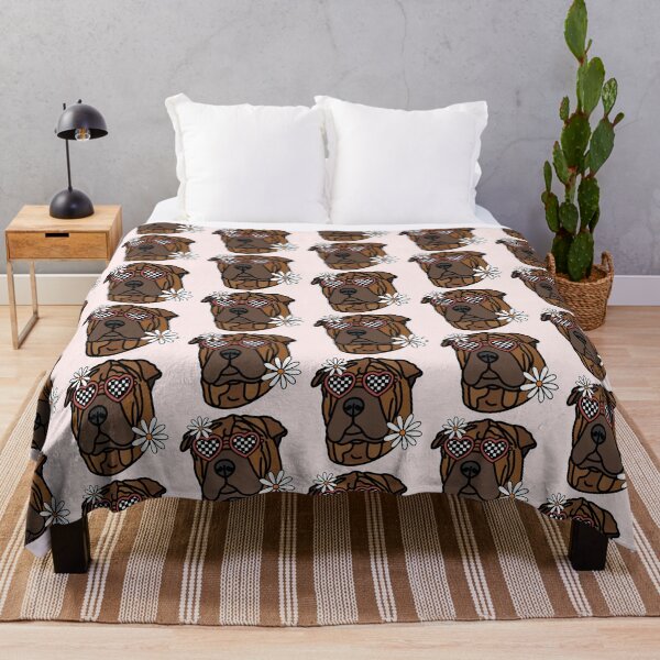 Item preview, Sharpei Retro Dog with Heart Shaped Checkered Glasses and White flowers  designed and sold by MrsCreative1.