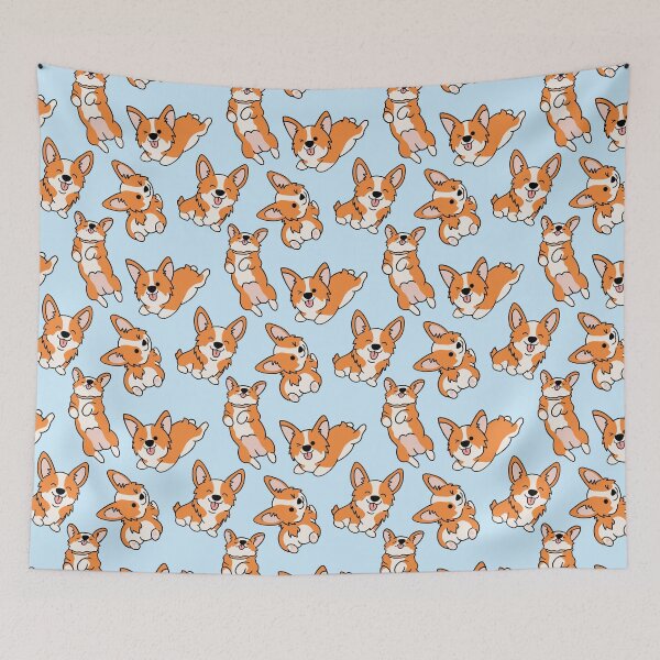 Item preview, Corgi Cute Pattern Blue designed and sold by SwatchGD.