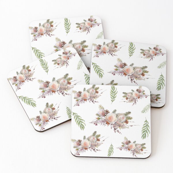 Item preview, Pastel Light Orange Off-White Roses Decoration Pattern designed and sold by HappyHavenStu.