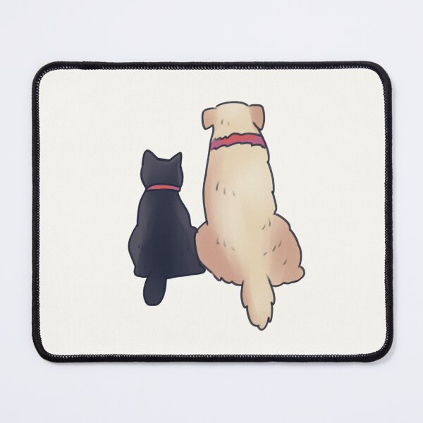 Item preview, golden retriever and black cat designed and sold by Artofmayara.