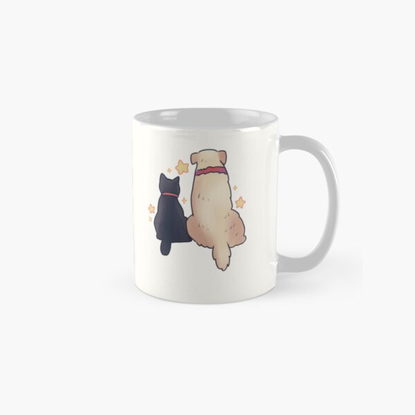 Artikel-Vorschau von Golden Retriever und schwarze Katze, designt und verkauft von Artofmayara.