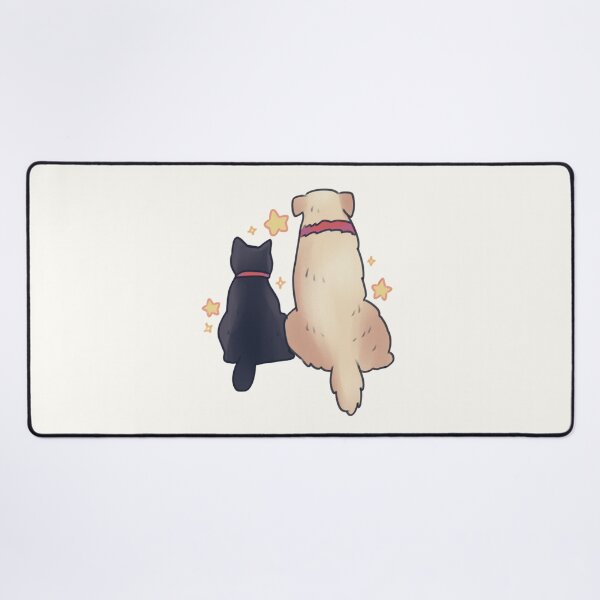 Item preview, golden retriever and black cat designed and sold by Artofmayara.