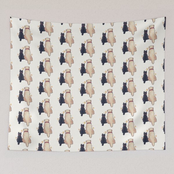 Item preview, golden retriever and black cat  designed and sold by Artofmayara.