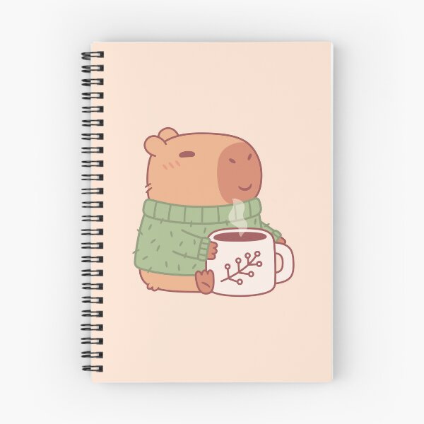 Item preview, Cute Capybara In Sweater With Hot Coffee designed and sold by rustydoodle.