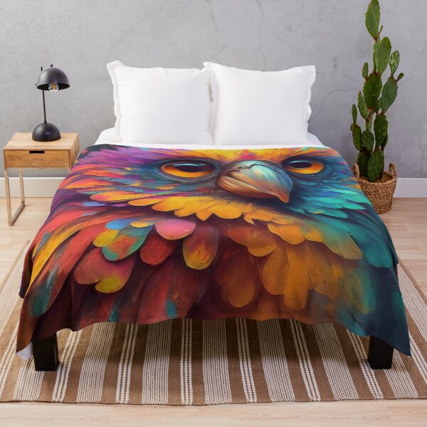 Item preview, Whimsical Gaze: Abstract Owl in Vibrant Colors designed and sold by CorbinHenry.