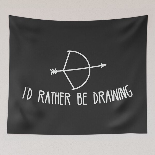 Item preview, Archery Humor I'd Rather Be Drawing designed and sold by Astral Prints.