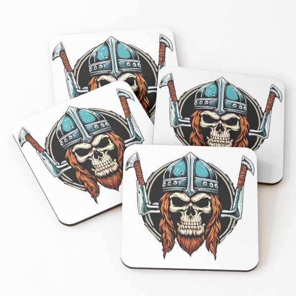Item preview, Axe-Wielding Viking Skull 2 designed and sold by Tom-Johnson.