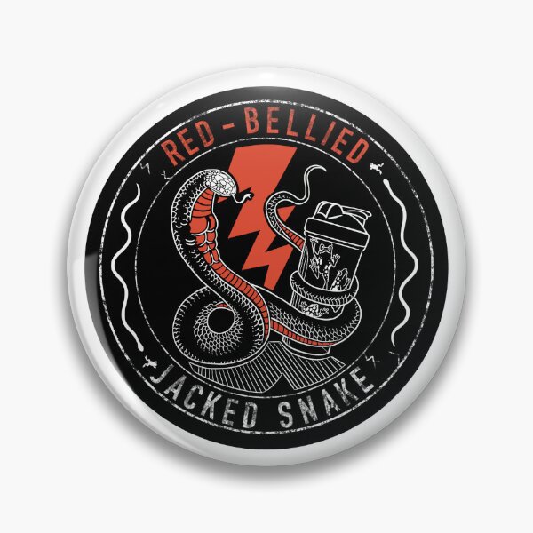 Item preview, Red-Bellied JACKED snake sticker designed and sold by StinaDraws.