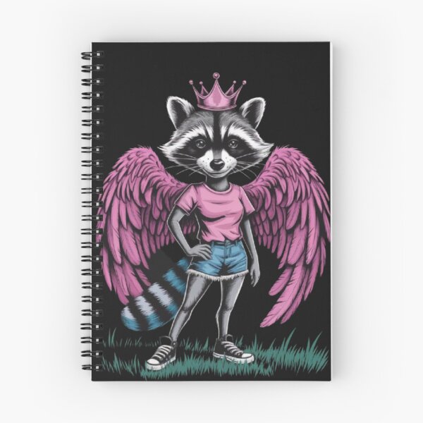 Item preview, a female racoon with a fuchsia feathered wings designed and sold by 123ks.