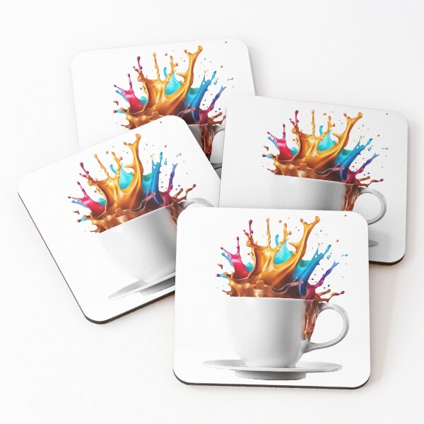 Item preview, Coffee Cup with Bright Paint Splash 4 designed and sold by Tom-Johnson.