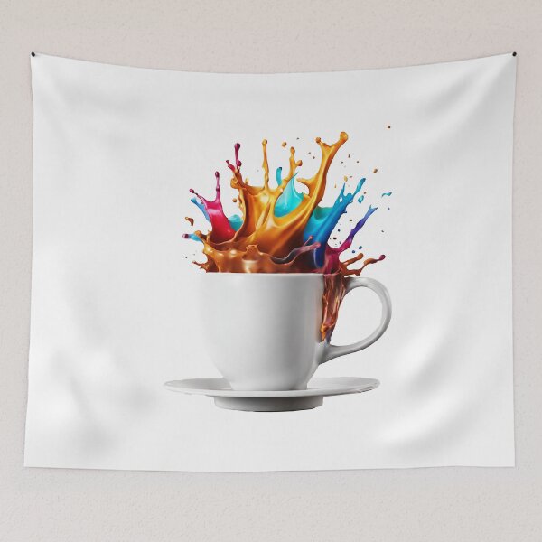 Item preview, Coffee Cup with Bright Paint Splash 4 designed and sold by Tom-Johnson.