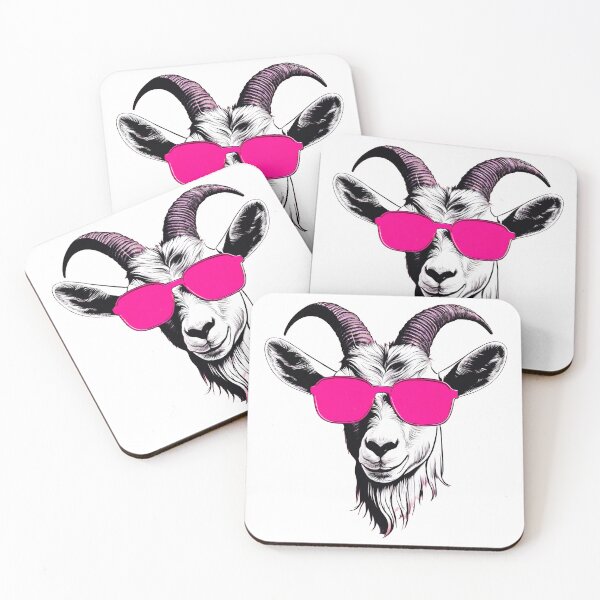 Item preview, Cool Goat with Pink Shades 4 designed and sold by Tom-Johnson.