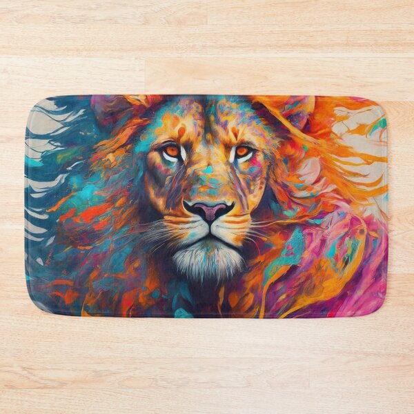 Item preview, Anticipation: Abstract Lion in Bold Colors designed and sold by CorbinHenry.