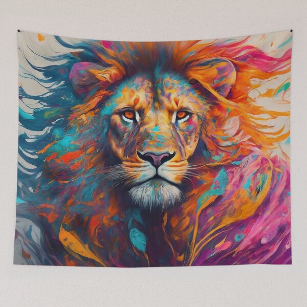 Item preview, Anticipation: Abstract Lion in Bold Colors designed and sold by CorbinHenry.