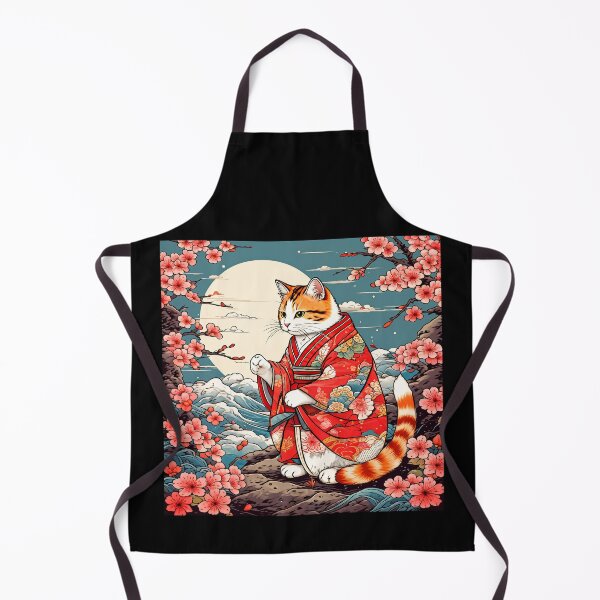 Item preview, neko Harmony: Retro Japanese Cat Delight for Feline Aficionados designed and sold by Catophile.