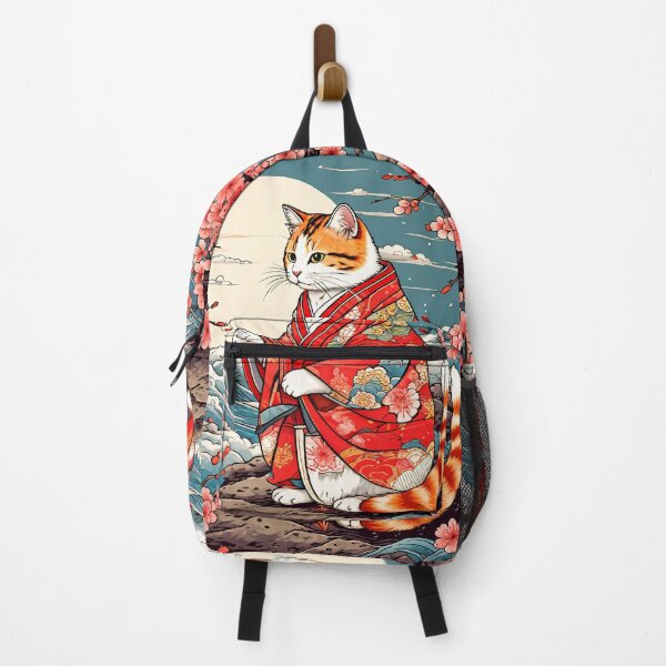 Item preview, neko Harmony: Retro Japanese Cat Delight for Feline Aficionados designed and sold by Catophile.
