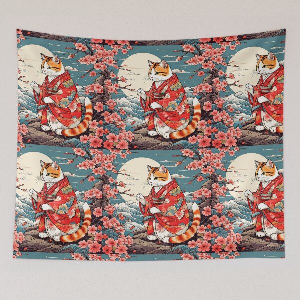 Item preview,  neko Harmony: Retro Japanese Cat Delight for Feline Aficionados designed and sold by Catophile.