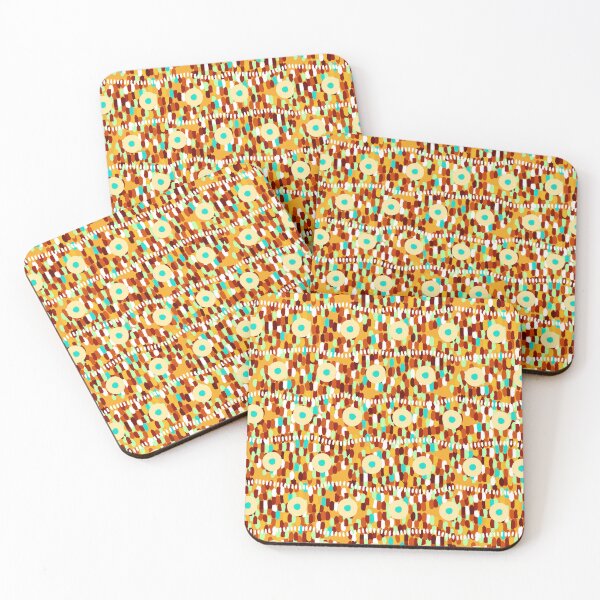 Item preview, Circles and large strokes, horizontal version, Yellow background designed and sold by Alex  Blud.