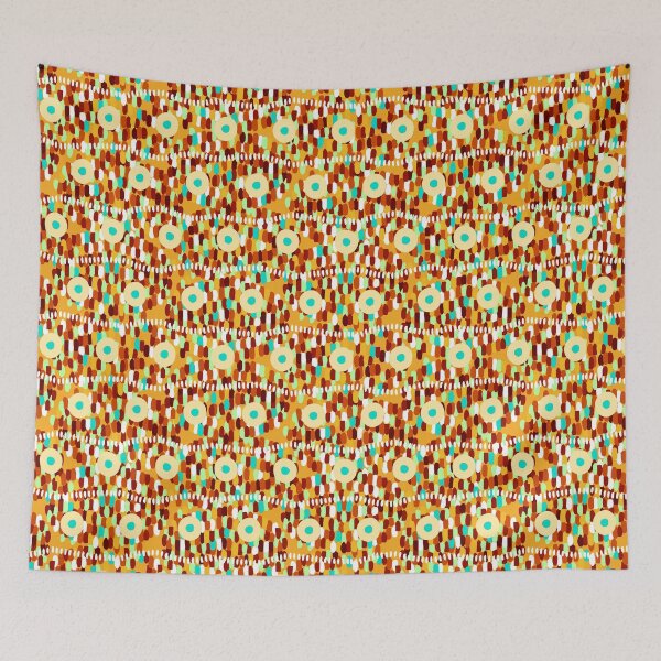 Item preview, Circles and large strokes, horizontal version, Yellow background designed and sold by Alex  Blud.