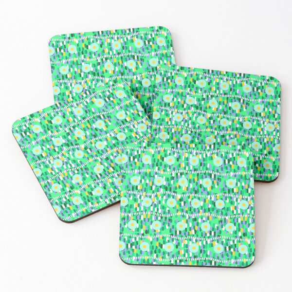 Item preview, Circles and large strokes, horizontal version, Green background designed and sold by Alex  Blud.