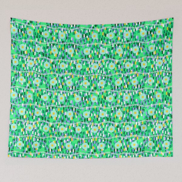 Item preview, Circles and large strokes, horizontal version, Green background designed and sold by Alex  Blud.