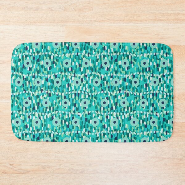 Item preview, Circles and large strokes, horizontal version, Turquoise background designed and sold by Alex  Blud.