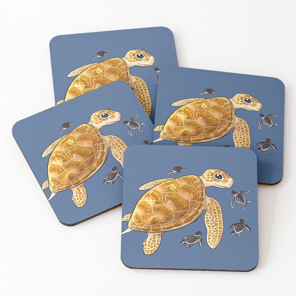 Item preview, Sea turtle and her kawaii babies designed and sold by mtdessin.