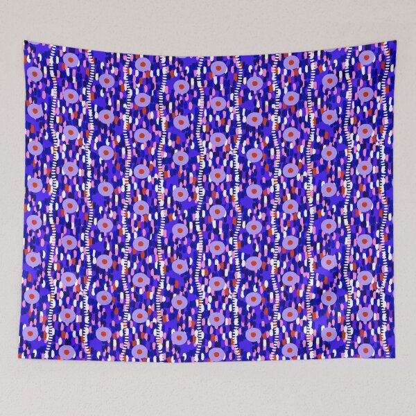 Item preview, Circles and large strokes, Vertical version, Blue background designed and sold by Alex  Blud.
