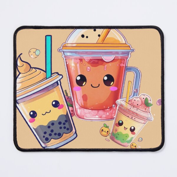 Artikelvorschau, „Bubble Tea Trio: Kawaii Köstlichkeiten“ entworfen und verkauft von Pyroluxe.