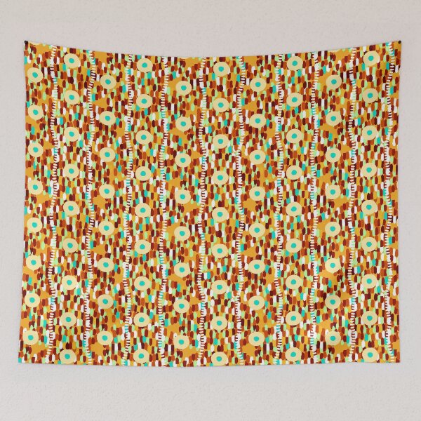 Item preview, Circles and large strokes, Vertical version, Yellow background designed and sold by Alex  Blud.