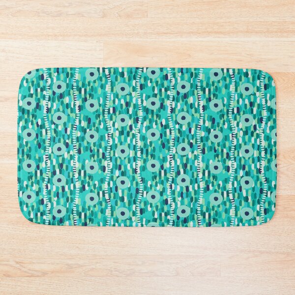 Item preview, Circles and large strokes, Vertical version, Turquoise background designed and sold by Alex  Blud.