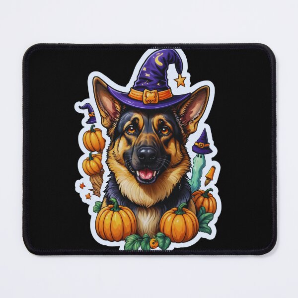 Item preview, Halloween German Shepherd In Witch's Hat designed and sold by JustCrazyPigeon.