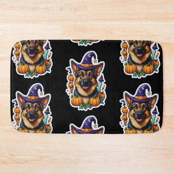 Item preview, Halloween German Shepherd In Witch's Hat designed and sold by JustCrazyPigeon.