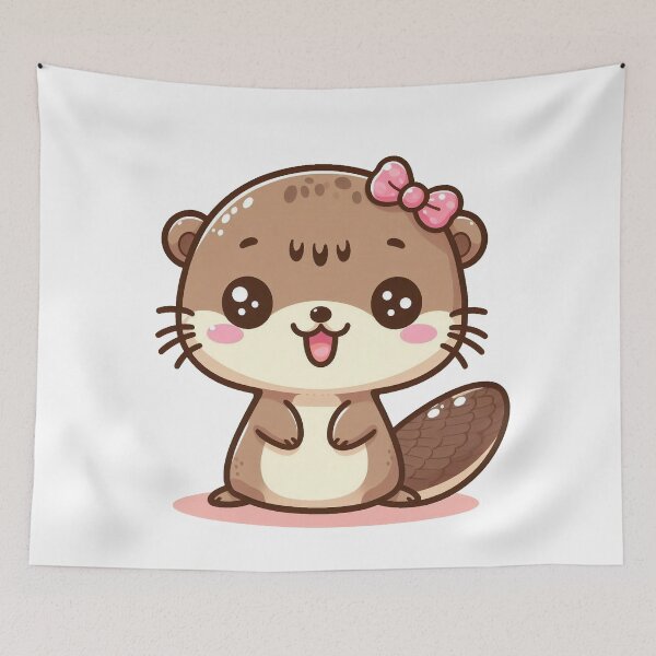 Item preview, Playful Kawaii Sea Otter designed and sold by istoriadesign.